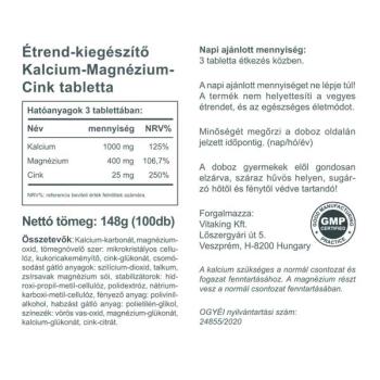 VITAKING CALCIUM+MAGNESIUM+ZINC 100DB 3.Kép