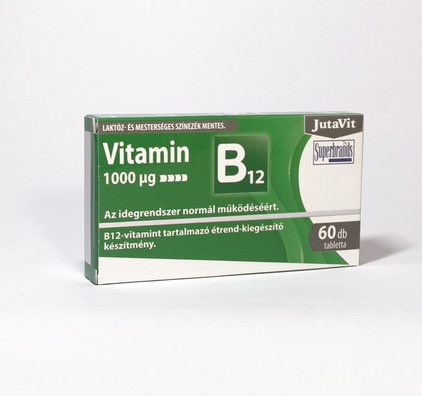 JutaVit B12- B12-vitamint tartalmazó étrend-kiegészítő készítmény 60DB