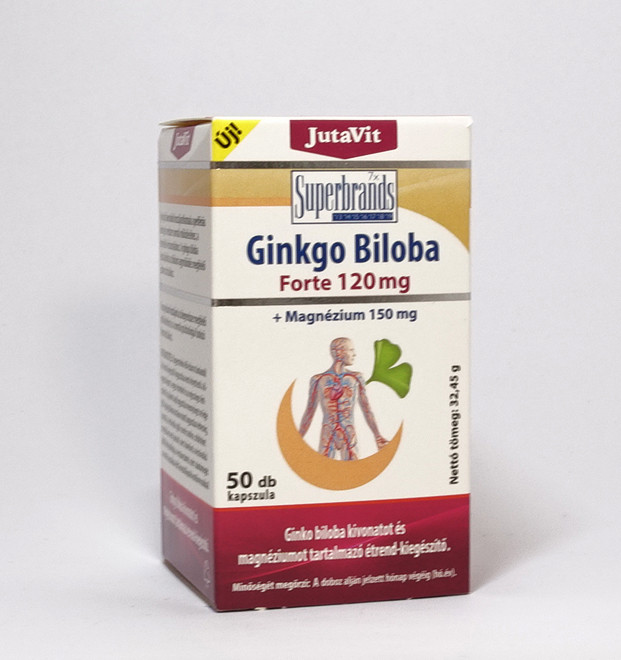 JutaVit Ginkgo Biloba 120 mg + Magnézium 150 mg 50DB kapszula