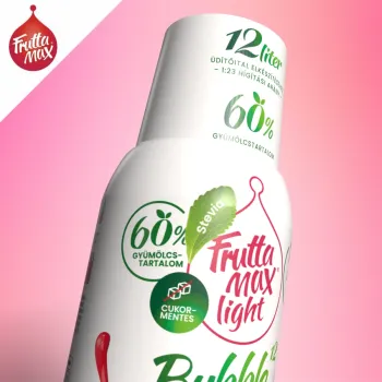 FruttaMax Bubble Light málna ízű gyümölcsszörp 500 ml 2.Kép