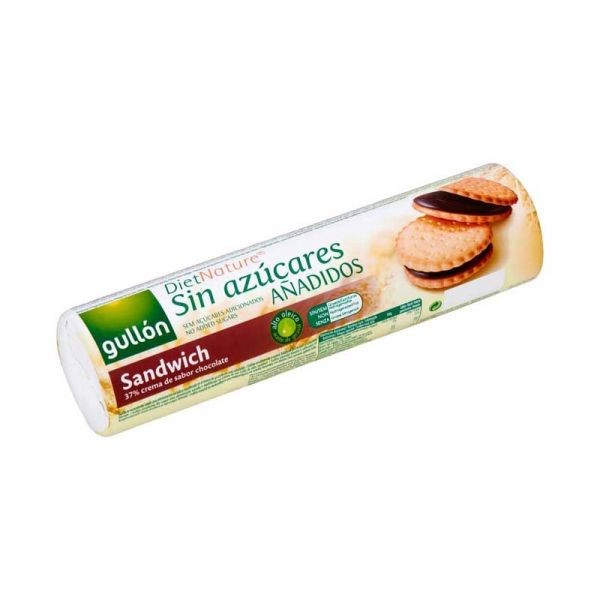 GULLON DIABETIKUS SZENDVICSKEKSZ ÉTCSOKIS 250G