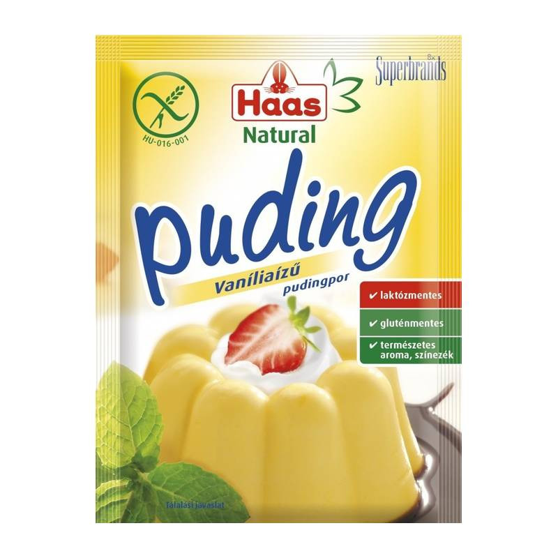 HAAS  PUDING VANILIA GLUTÉNMENT.