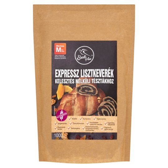Szafi Free EXPRESSZ lisztkeverék kelesztés nélküli tésztákhoz 1000 g (gluténmentes, tejmentes, tojásmentes, szójamentes, vegán)