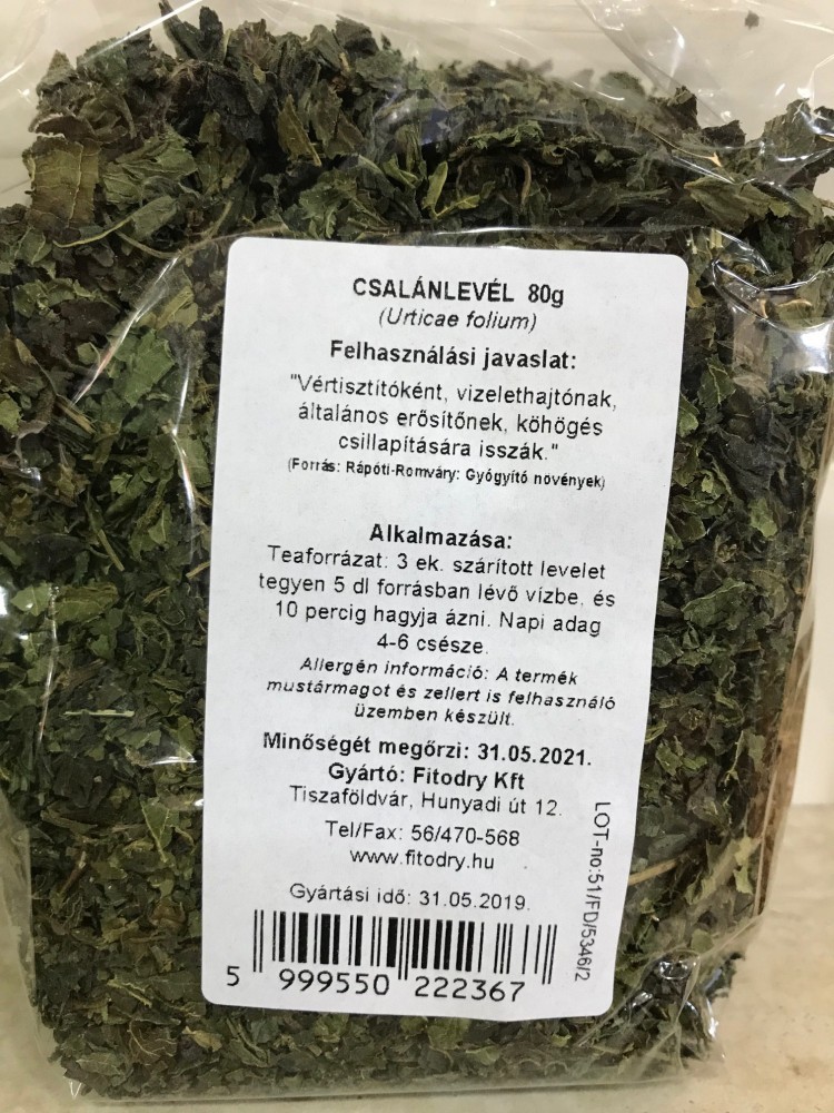 FITODRY CSALÁNLEVÉL SZÁLAS TEA 80G NAGY