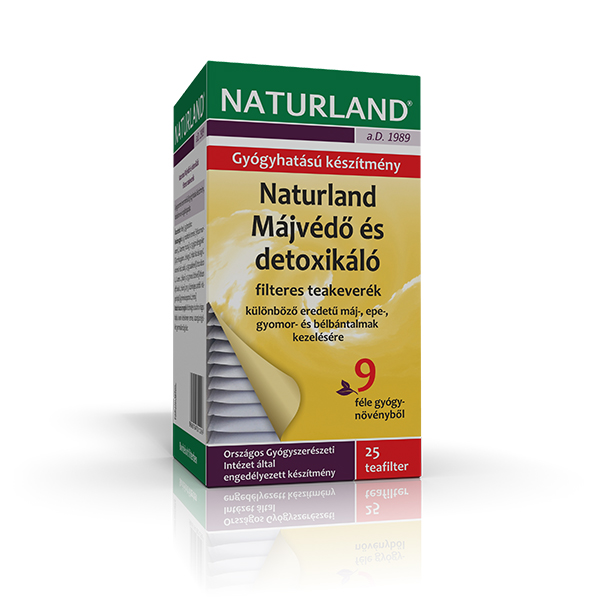 NATURLAND Májvédő és detoxikáló tea filteres 251,5g