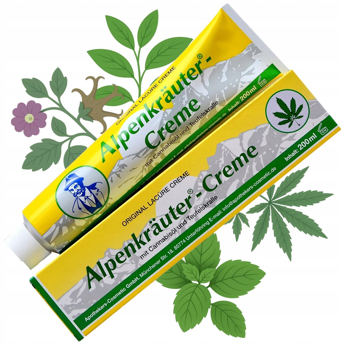 Alpenkrauter krém cannabis olajjal és ördögkarom kivonattal 200 ml