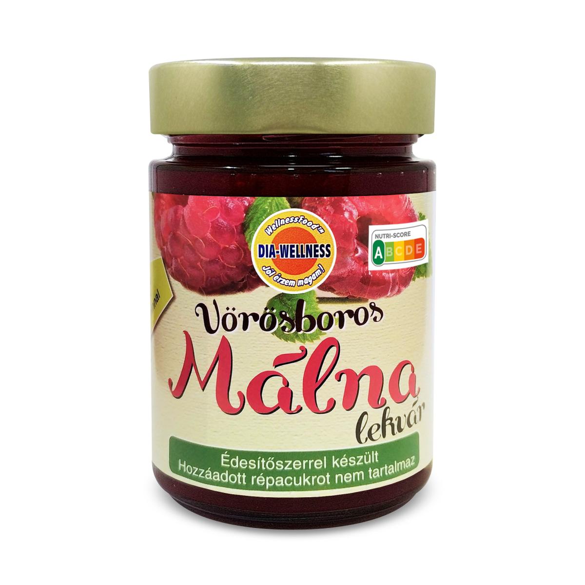 Dia-Wellness vörösboros málna lekvár C-vitaminnal 380g