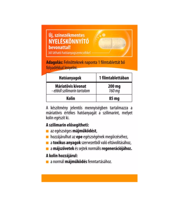 BioCo Máriatövis kivonat EXTRA étrend-kiegészítő filmtabletta 80 db 2.Kép