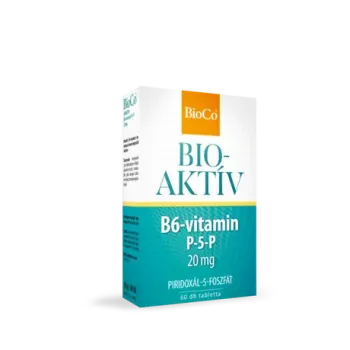 BioCo BIOAKTÍV B6-vitamin P-5-P 20 mg tabletta 60 db 1.Kép