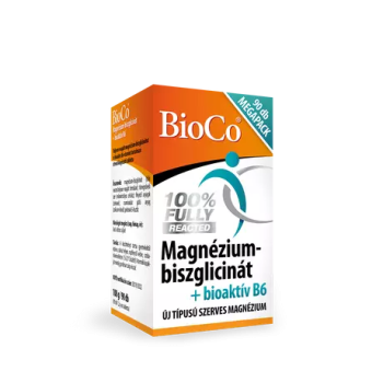 BioCo Magnézium-biszglicinát + bioaktív B6-vitamin tabletta 90 db 1.Kép