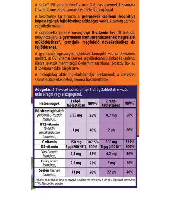 BioCo Ovi-vitamin rágótabletta 90 db 2.Kép