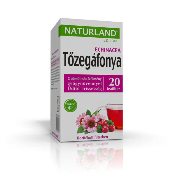 NATURLAND Gyümölcstea tőzegáfonyával és echinaceával 20x2g