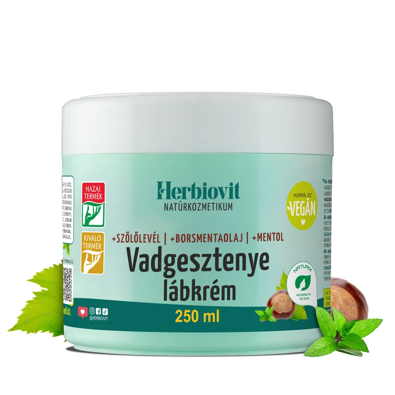 Herbiovit Vadgesztenye lábkrém nehéz lábérzet és visszerek ápolására (250 ml)