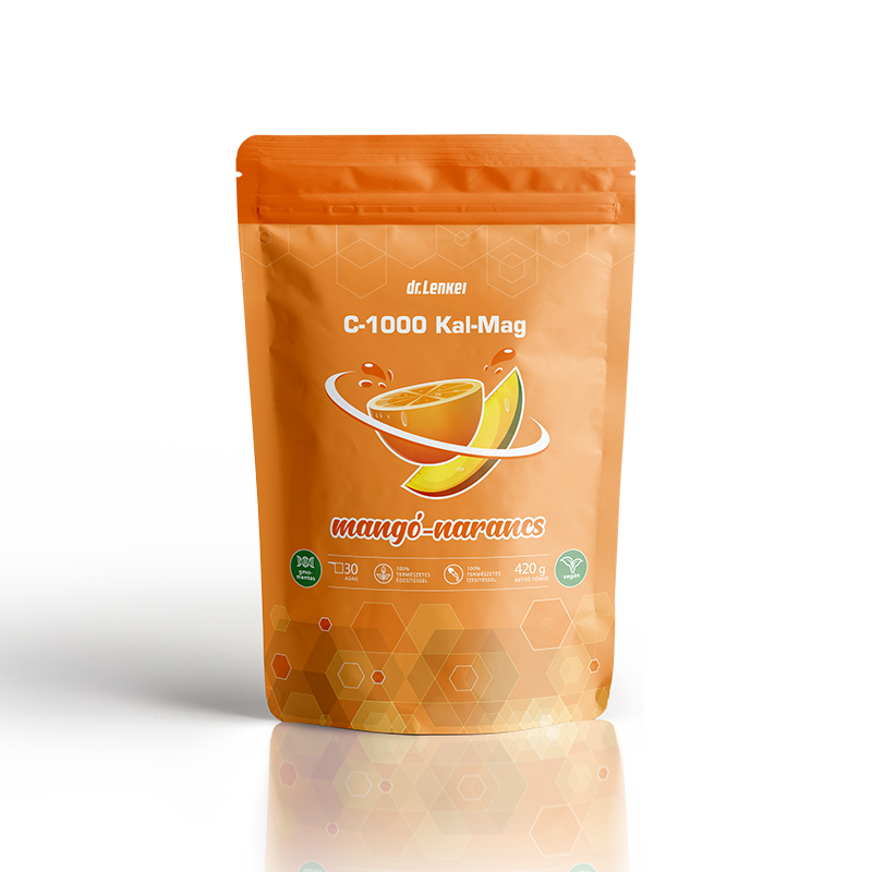 Dr. Lenkei C-1000 Kal-Mag C-vitamin Mangó-Narancs 420g
