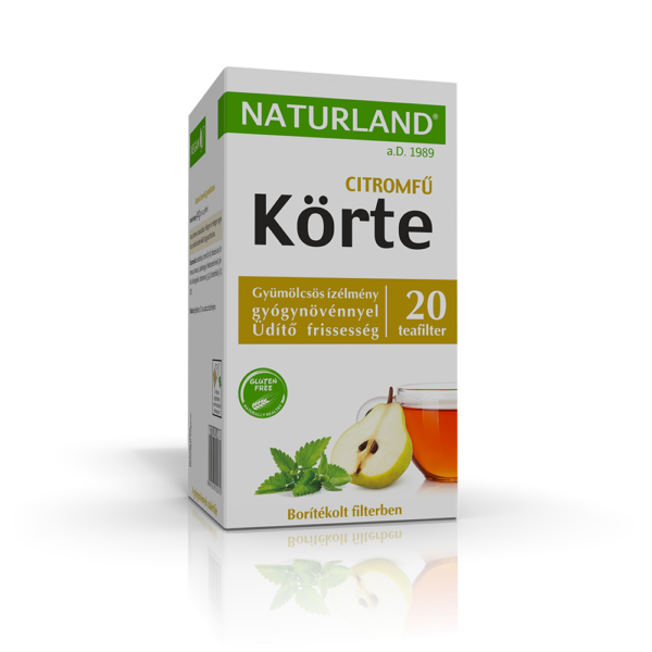 NATURLAND Gyümölcstea körte citromfű 20x2g filteres