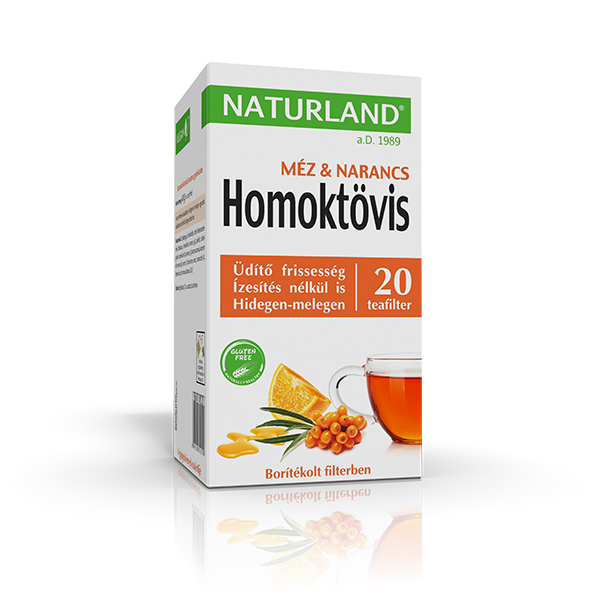 NATURLAND Homoktövis méz & narancs Gyümölcsös ízélmény 20x2g