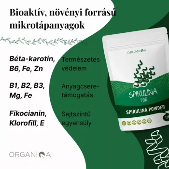 Organiqa Bio Spirulina por 125g 2.Kép