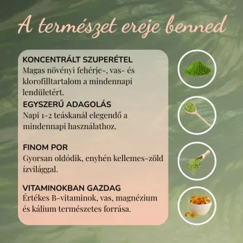 Organiqa Bio Spirulina por 125g 3.Kép