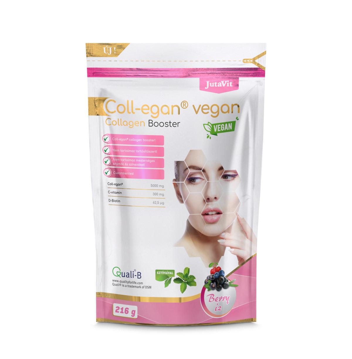 JutaVit Coll-egan Vegan Collagen Booster 216g  Berry íz (kollagén jellegű)