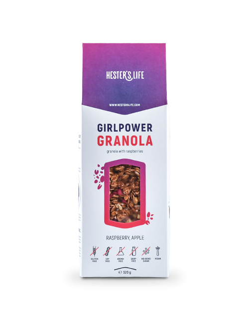 HESTER'S LIFE Girlpower Málnás Granola 320g