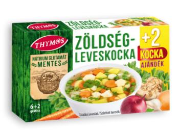 Thymos Zöldség leveskocka (nátrium-glutamát mentes) 80g 1.Kép