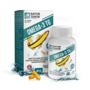 Natur Tanya OMEGA-3 TG - Vadvízi halolaj, 3375 mg Omega-3 zsírsav tartalom, triglicerid formában 60db 1.Kép