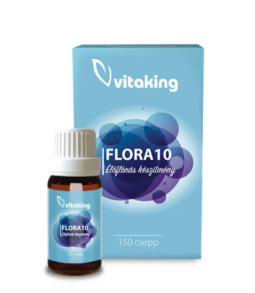 FLORA10 élőflórás készítmény (150 csepp) Vitaking