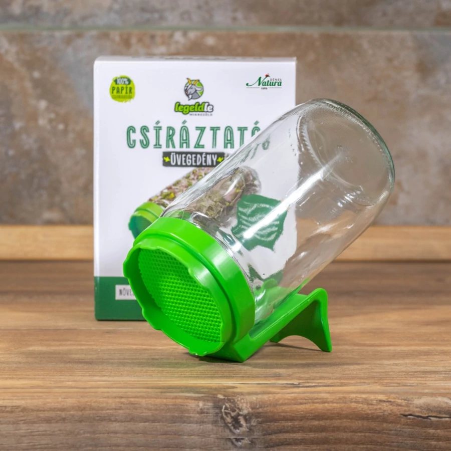 NATURA Csíráztató üvegedény - zöld kupakkal 1db