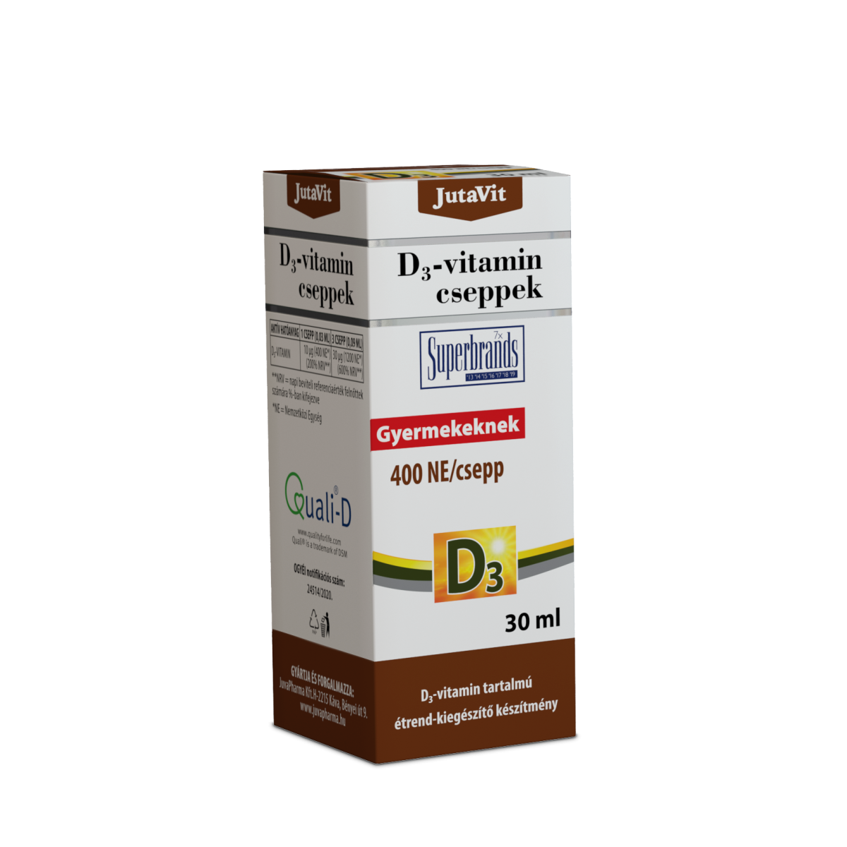 JutaVit D3 vitamin cseppek csecsemőknek, gyermekeknek 30ml