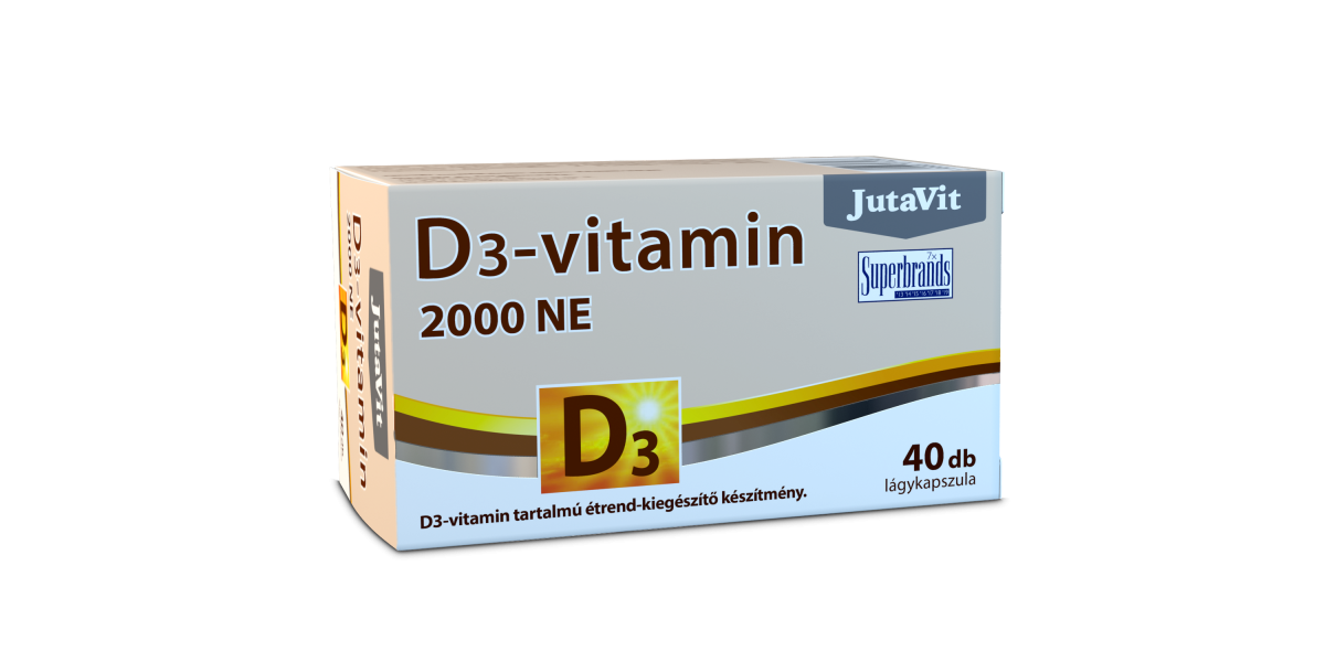 JutaVit D3-vitamin 2000NE (50µg) lágykapszula 40db