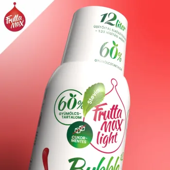 FruttaMax Bubble Light meggy gyümölcsszörp 500 ml 2.Kép