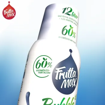 FruttaMax Bubble Áfonya ízű gyümölcsszörp 500 ml 2.Kép