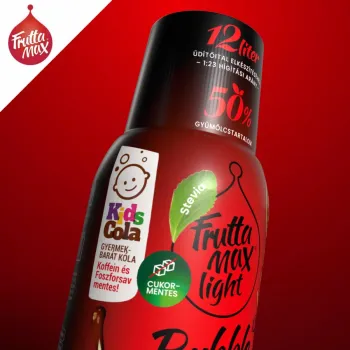 FruttaMax Bubble Light Cola ízű gyümölcsszörp 500 ml 2.Kép