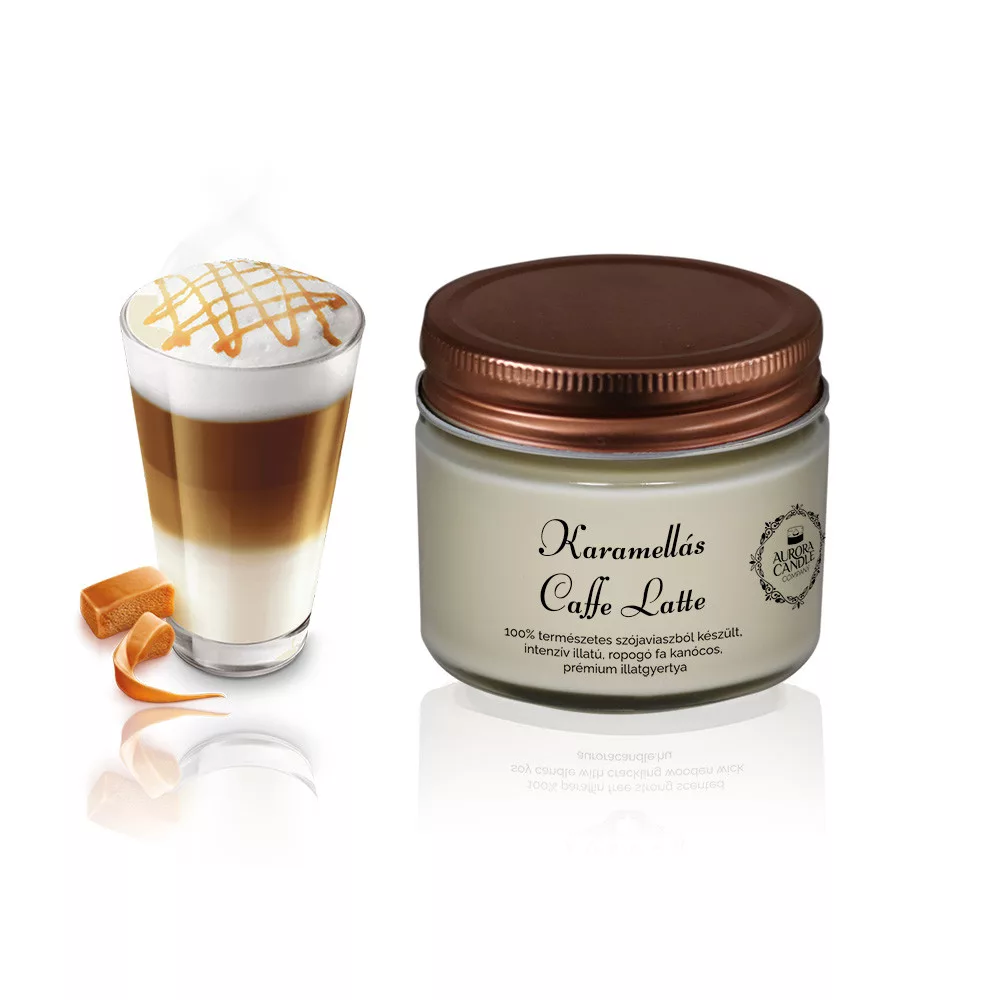 AURORA Candle Karamellás Caffe Latte - Vintage illatgyertya 1db
