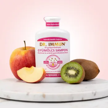 Dr. Immun 25 gyógynövényes gyümölcs sampon hajhullás ellen biotinnal 250 ml 2.Kép