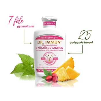 Dr. Immun 25 gyógynövényes gyümölcs sampon hajhullás ellen biotinnal 250 ml 3.Kép