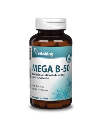 Vitaking Mega B-50 komplex 60db vegán tabletta Kép