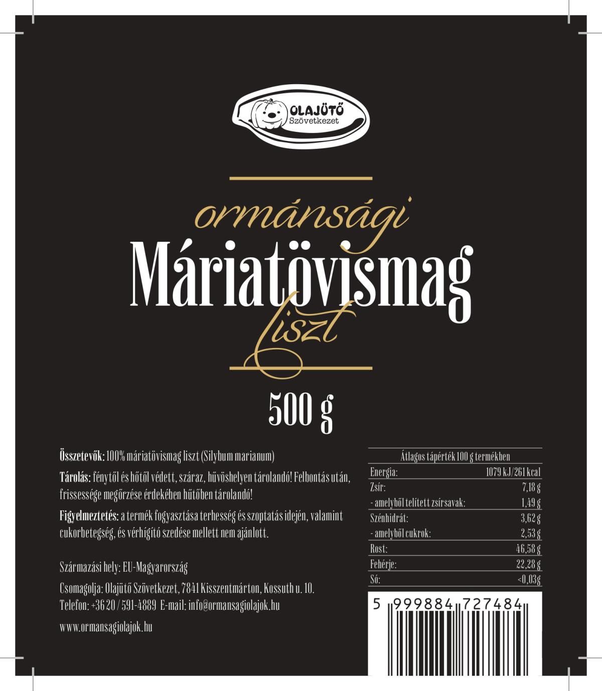 Olajütő Máriatövismag liszt 500 g