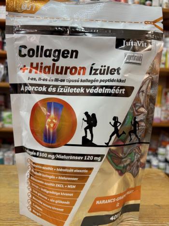 Jutavit Kollagén+Hialuron Ízület Narancs-Grapefruit 400g 1.Kép