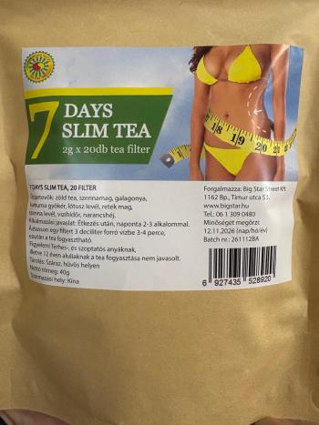 SUN MOON 7Days Slim Tox tea, filteres, tasak 20 db Kép