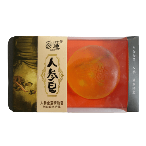 Sun Moon Kézzel készített szappan ginzeng gyökérrel, arany fóliával, papírdobozban  100g