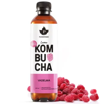 PUHDISTAMO Bio kombucha ital - Málna ízű 400ml Kép