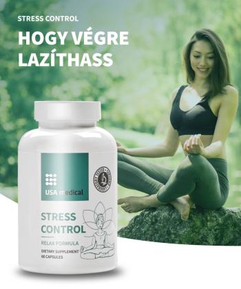 Usa Medical Stressz Kontroll kapszula AlphaWave L-theanine-nel 60 db Kép