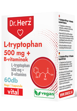 Dr.Herz  L-tryptophan 500mg + B-vitaminok 60db 1.Kép