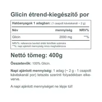 Vitaking 100% Glicin 400g 2.Kép
