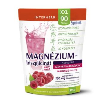 Interherb XXL 90 adag Magnézium-biszglicinát MÁLNAÍZŰ italpor 315g Kép