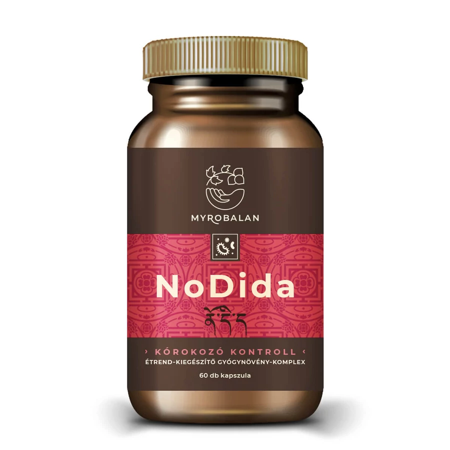 Myrobalan  NoDida Candida, gombák és élősködők elleni gyógynövény-komplex 60 db vegán kapszula 100% gyógynövényőrleménnyel