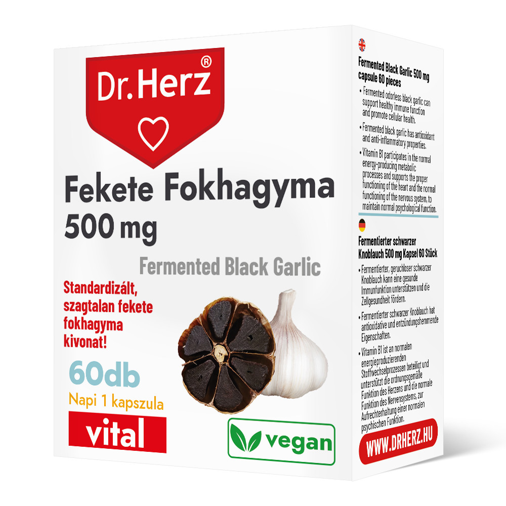 DR. Herz Fekete Fokhagyma 60 db 500mg /kapszula