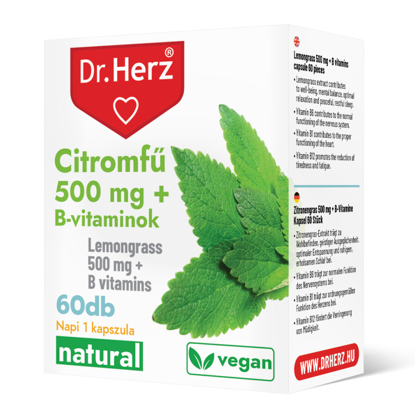 Dr.Herz Citromfű+B-vitaminok 500mg 60db