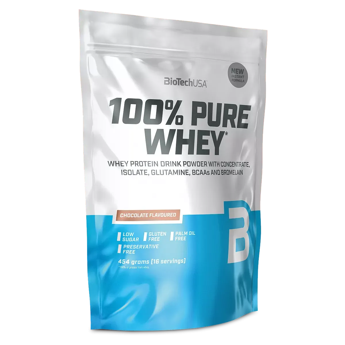 BioTech USA 100%Pure Whey protein (fehérje) karamell-capuccino 454g